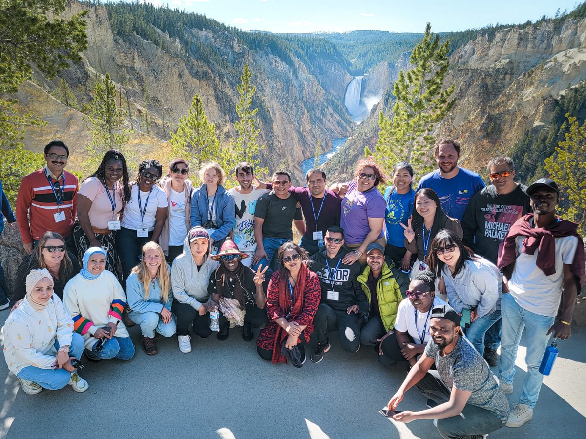 It’s #NationalParkWeek! To kickstart the week, we’re featuring the latest group of international #Fulbright Teachers who visited @YellowstoneNPS during their exchange at @montanastate. @NatlParkService @ECAatState @exchangealumni