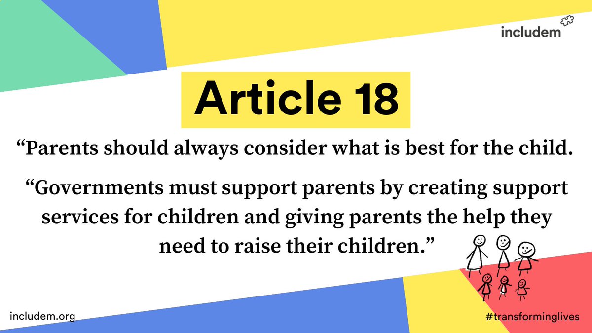 As part of this months focus for #TransformingLives, we are highlighting how we work to embed children's rights. Many of our services support whole families so that parents/carers feel supported in raising their children so the family are more likely to stay together.