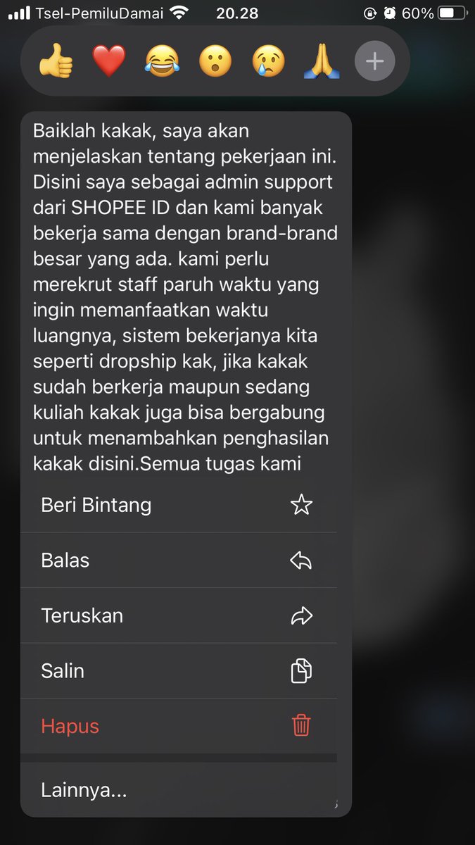 iconikku's tweet photo. Hati- hati gaes penipuan ujung ujungnya nyuruh deposit
#zoeysspill #penipuan #freelance #kerjaonline #wfh #shopee https://t.co/yg22eFni6i