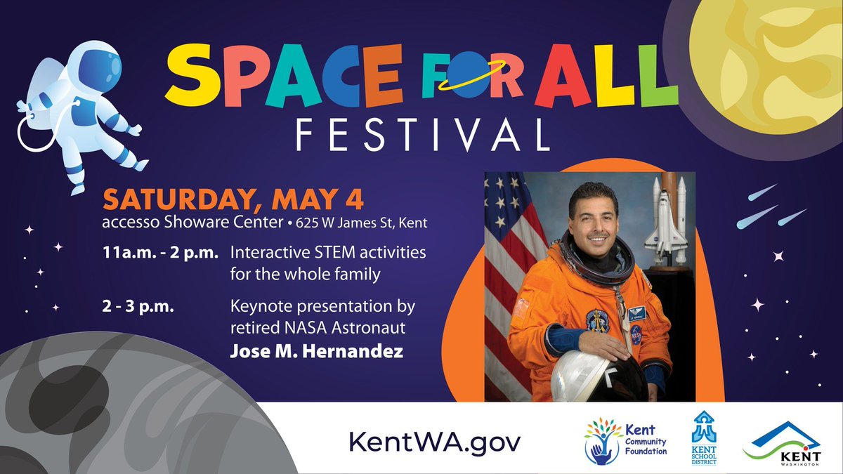 In @ECEP_CS member-state Washington, get ready to launch into a universe where #STEM come alive! Mark your calendars for the Space for All STEM Festival on May 4 at the ShoWare Center in Kent.

Learn more: buff.ly/4aEmaQn
