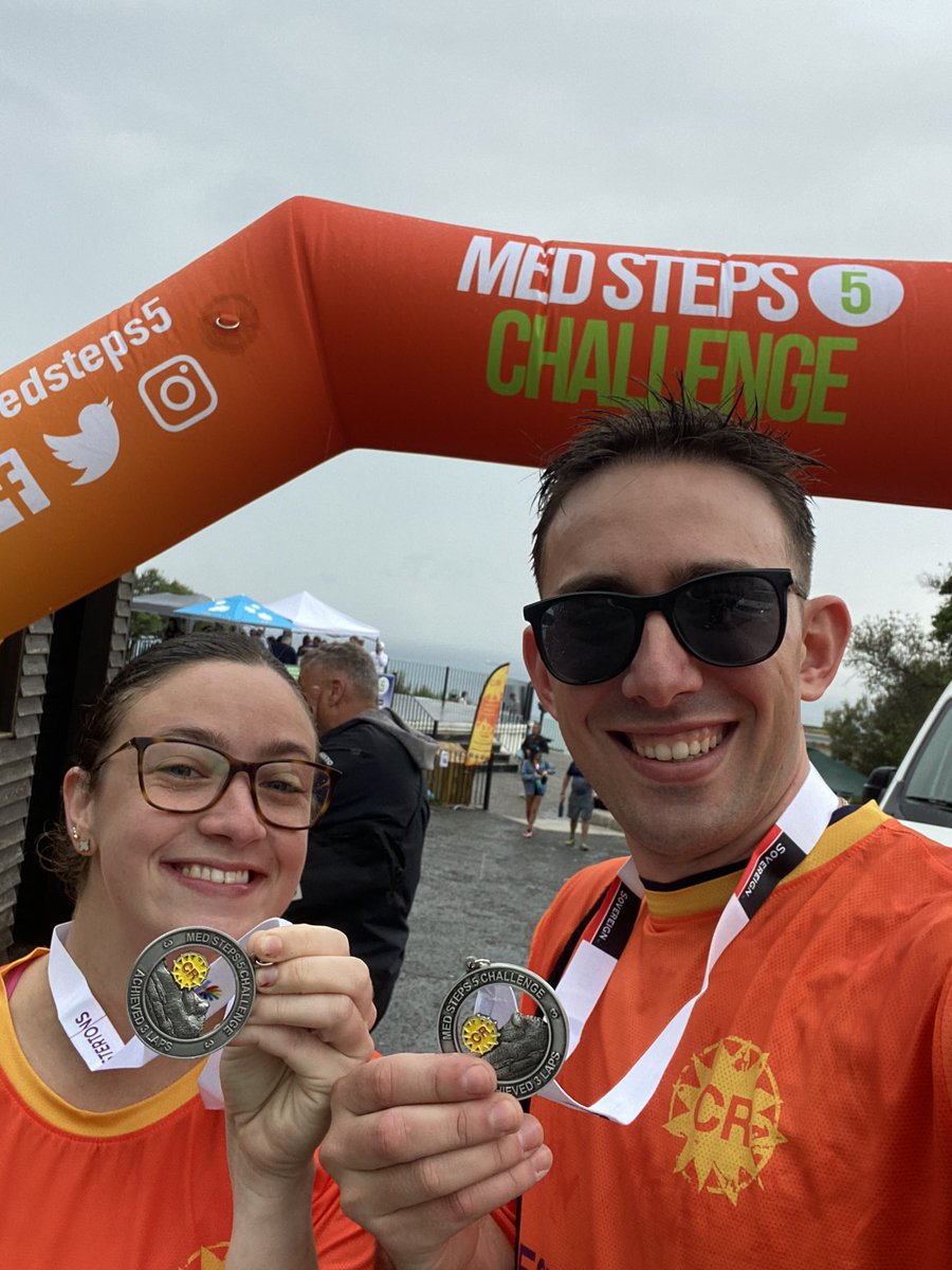 Made it 3 times round before the rain hit. Promise to do 5 next year! Massive thank you to all who organised such a seamless and fantastic event #medsteps5