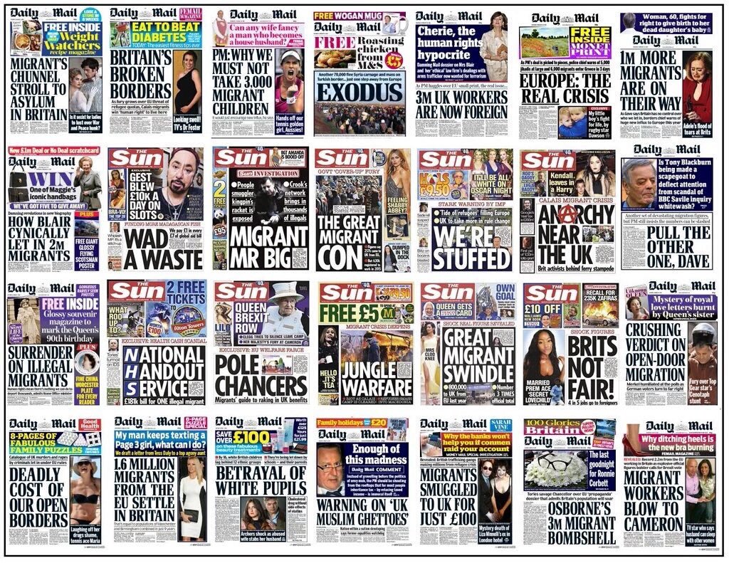 I think we sometimes forget about the torrent of hate and lies poured out against immigrants from the EU and elsewhere poured out by the tax-dodging Brexit billionaire press during the Brexit debate.

It wasn't news. It wasn't comment. It was pure fascist hate propaganda. Had it