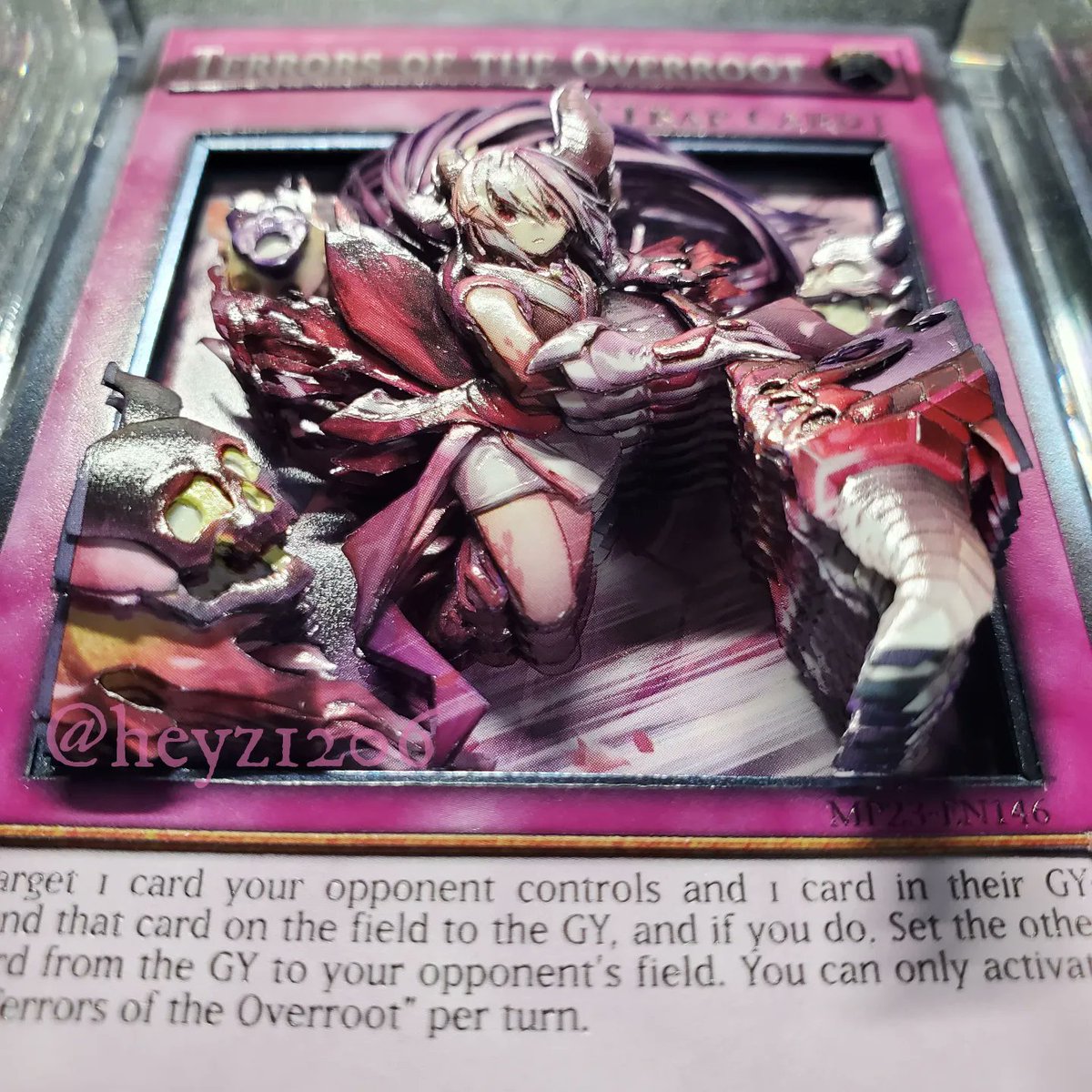 heyz1206's tweet image. 63作目・2024.04.20完成
「Terrors of the Overroot」(現世離レ)
今回は階層式で作成してみました。
#シャドーボックス #遊戯王
#Shadowbox #yugioh