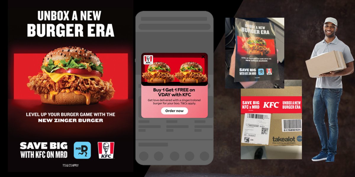 Burger for your bae? 🍔❤️
.
Such fun promoting the new KFC Burger range on MRD this past Valentines day. Takealot customers got a TASTE of the action as part of the Takealot Firesale. Shout out Thabiso Mabitsela &amp; the incredible burger retail team!
.
#KFC #Takealot #MRD #delivery