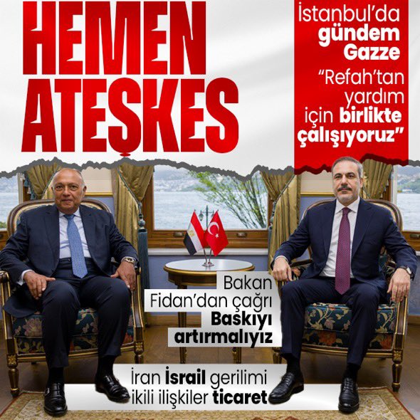 Türkiye bugün bölgesel yapıcı bir güç olduğunu bir kez daha gösterdi 🇹🇷 Hamas lideri İsmail Haniye ve Halit Meşal ve Mısır Dış işleri bakanı Şükri Türkiye’de! Filistin davasının geleceği için Erdoğan - İsmail Haniye ve Halit Meşalin katılımıyla birlikte İstanbul’dan Batıya…