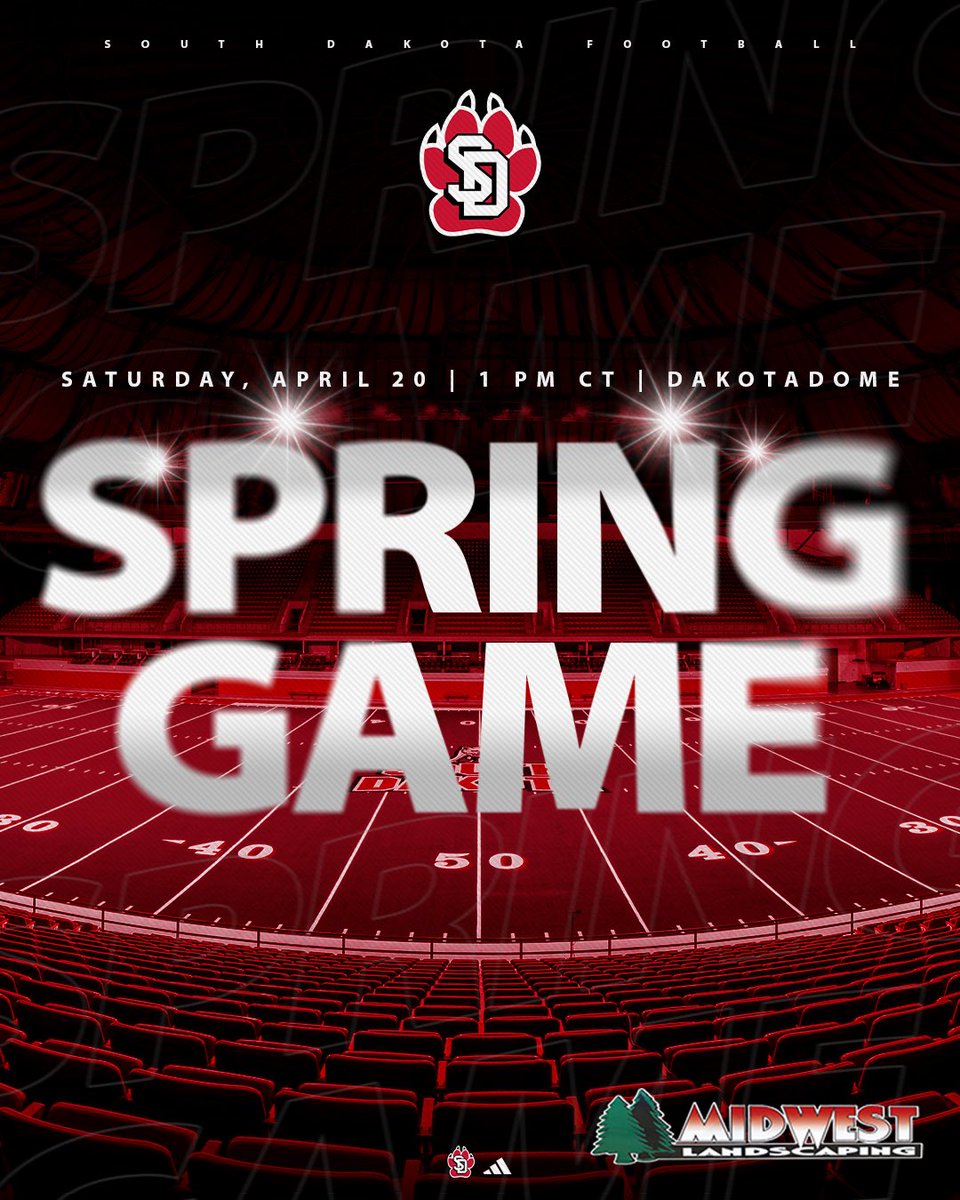 Spring Gameday! 🔗 yote.us/3xDICuC 📅 Today @ 1 p.m. 📍 DakotaDome 🎟️ Free Admission 🎥 Free Stream (GoYotes.com/Watch) 🏈 Individual Drills, Special Teams, 7 on 7, Scrimmage 🌭 Postgame Tailgate in Dome Club