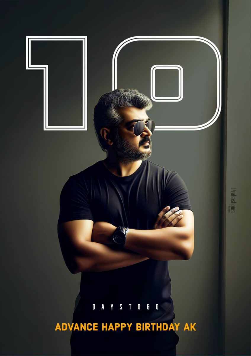 Thala Countdown Ipo Start 🤟🏻🔥 10 Days To Goo 💥💥💥 #GoodBadUgly #AjithKumar • #VidaaMuyarchi