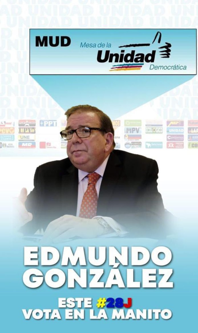 ApureCopei's tweet photo. Tenemos candidato de la Unidad y es Edmundo González @EdmundoGU 

Este #28J vota en la tarjeta de la mesa de la Unidad Democrática.

¡Vota en la manito! 👉🏻

#ConVZLA https://t.co/DcMKdfzhbM