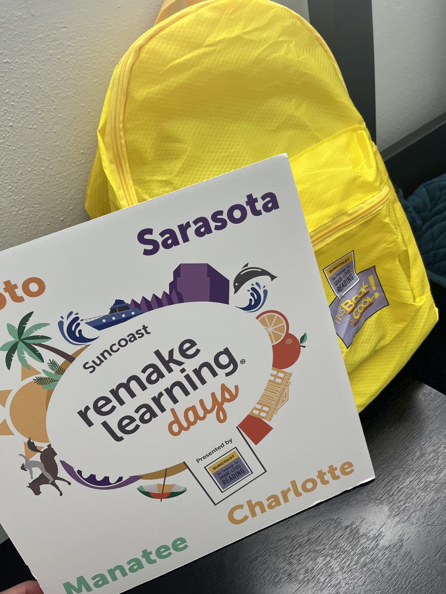 KMadakTPF's tweet photo. IT'S FINALLY HERE! Suncoast Remake Learning Days kicks off today, 4/20/24!  If you see me in the yellow backpack at an event, ask me about THIS BOOK IS COOL! @ThePattersonFdn @SuncoastCGLR #SuncoastRemakeDays 🗓️🔆 https://t.co/YeaAi6dPbd
