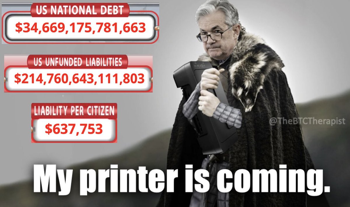 The money printer knows no limits. #BTC