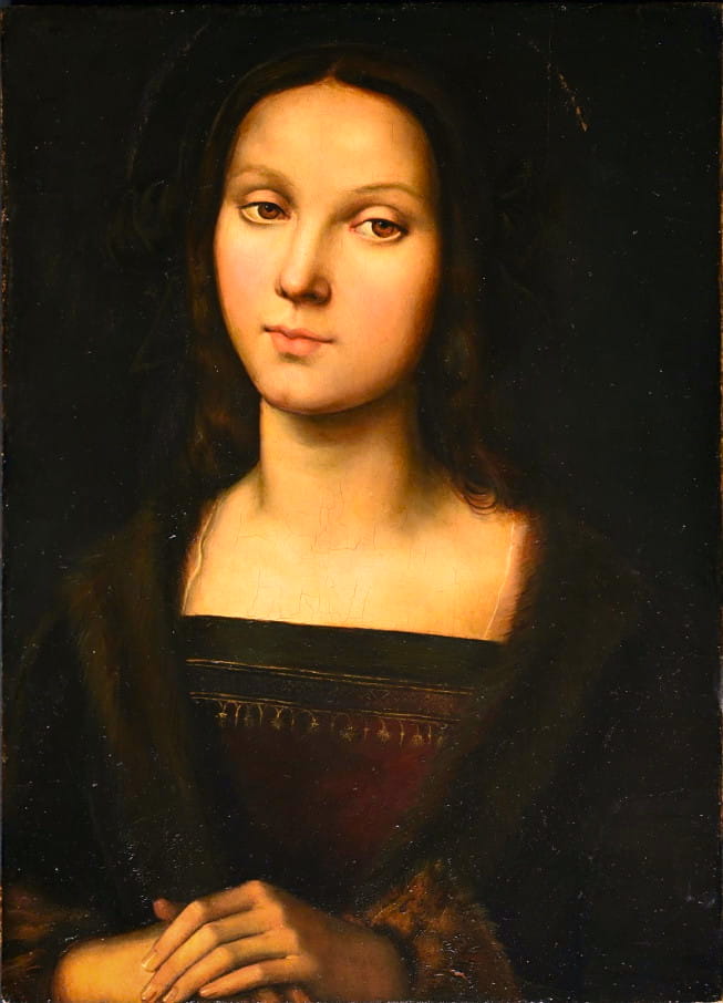 Peint vers 1505 sur un panneau de bois de peuplier, le Portrait de Marie Madeleine authentifié le 4 octobre 2023 comme étant de la main de Raphaël va être exposé pendant un mois à partir du 20 avril dans la basilique Sainte-Marie-Madeleine de Saint-Maximin-la-Sainte-Baume (Var).