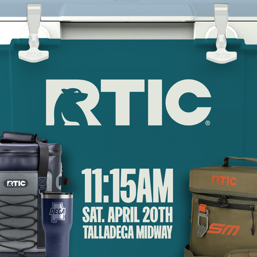 In Talladega this weekend? Come out and see me at the @RTICCoolers activation in the Midway!