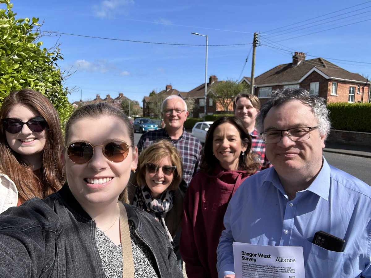 Beautiful morning to be out speaking to residents in Bangor West!! Great to see the sun finally making an appearance ☀️
