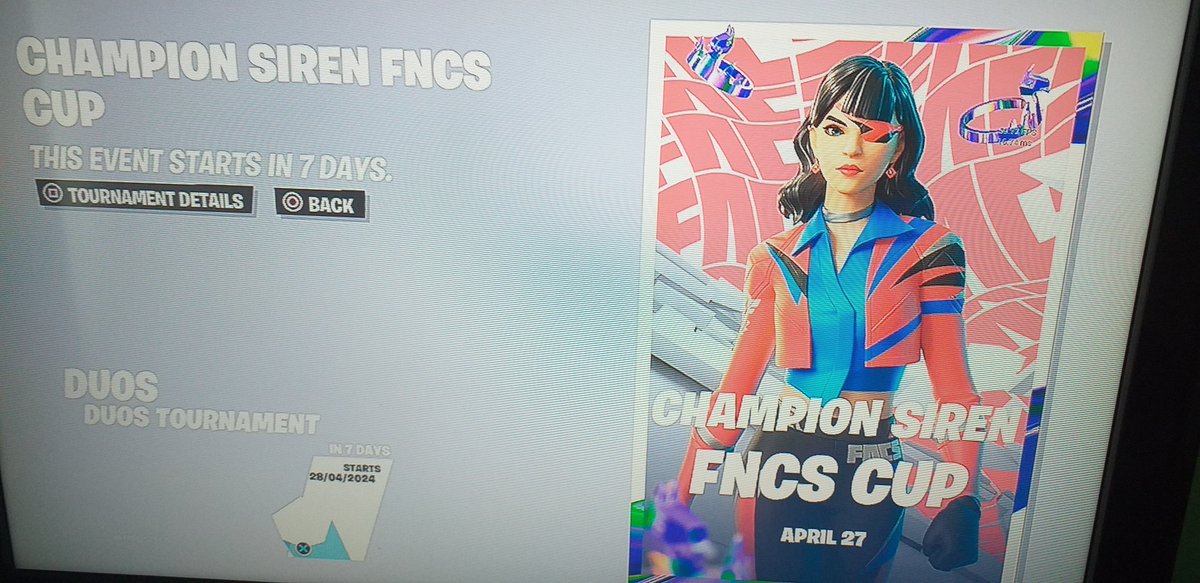 need 1 for CHAMPION Siren FNCS CUP