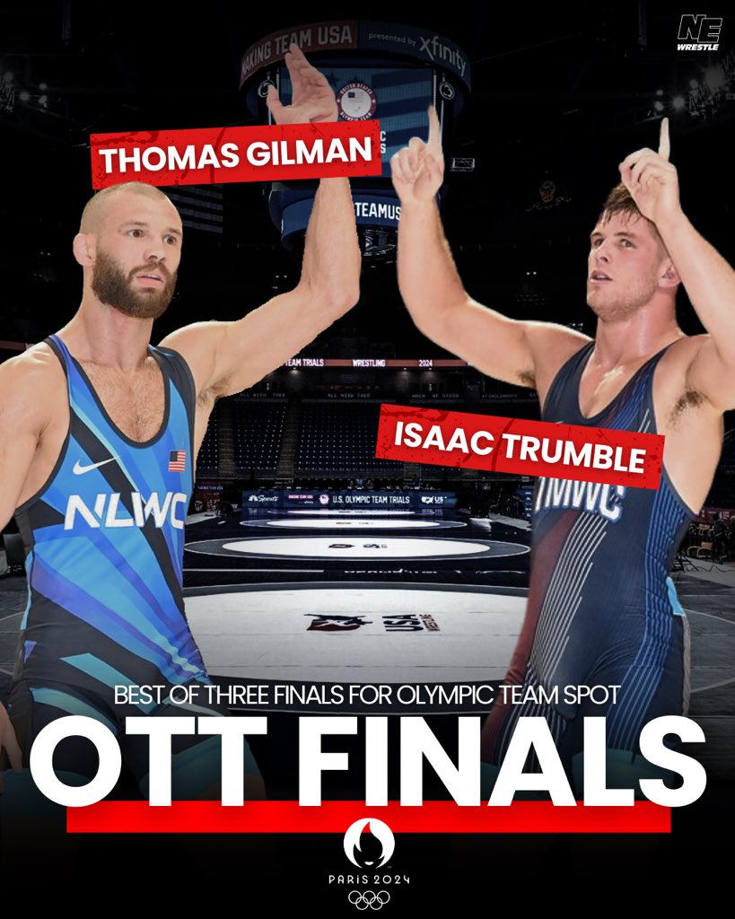 NEBwrestle's tweet photo. TWO Nebraska High School graduates will be competing for a spot on the United States Olympic Team today! 

Thomas Gilman will be taking on Spencer Lee

Isaac Trumble will be taking on Kyle Snyder 

Let’s GO 🔥🔥🔥 https://t.co/6eDoYSHDdo