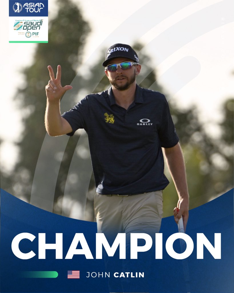 🏆 BACK TO BACK 🏆 @JohnCatlin59 claims a second straight victory for his sixth Asian Tour title at the Saudi Open presented by PIF ⛳️🇸🇦 #SaudiOpen #GolfandMore #whereitsAT