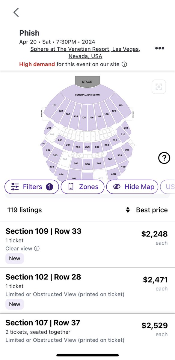 BiscuitWhomper's tweet photo. Cheapest tickets for tonight. They were $800-$900 Thursday morning.
#BallDropped https://t.co/riC9YZoJMs