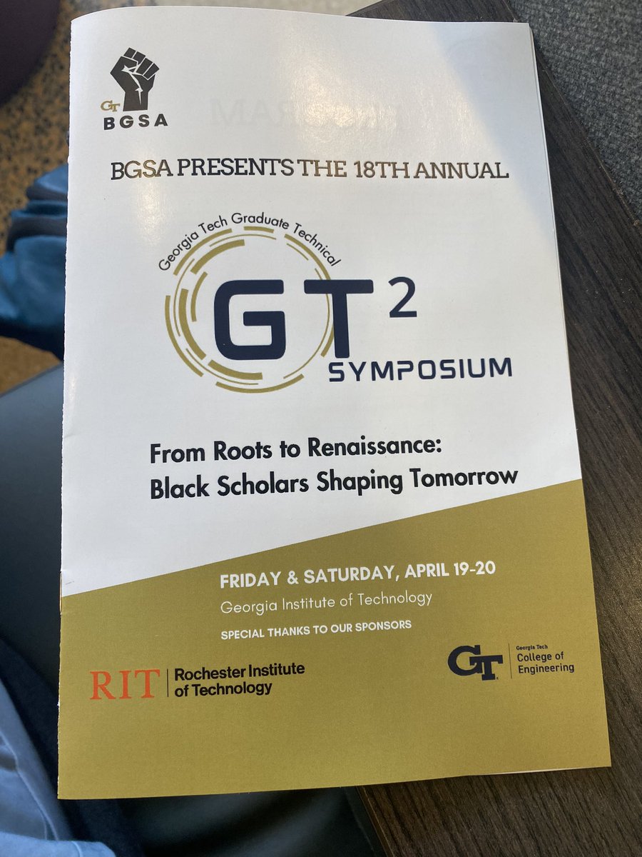 Excited to learn about all the research that the GT Black Grad Students Assoc scholars are doing. 

#futurefaculty #facultydiversity