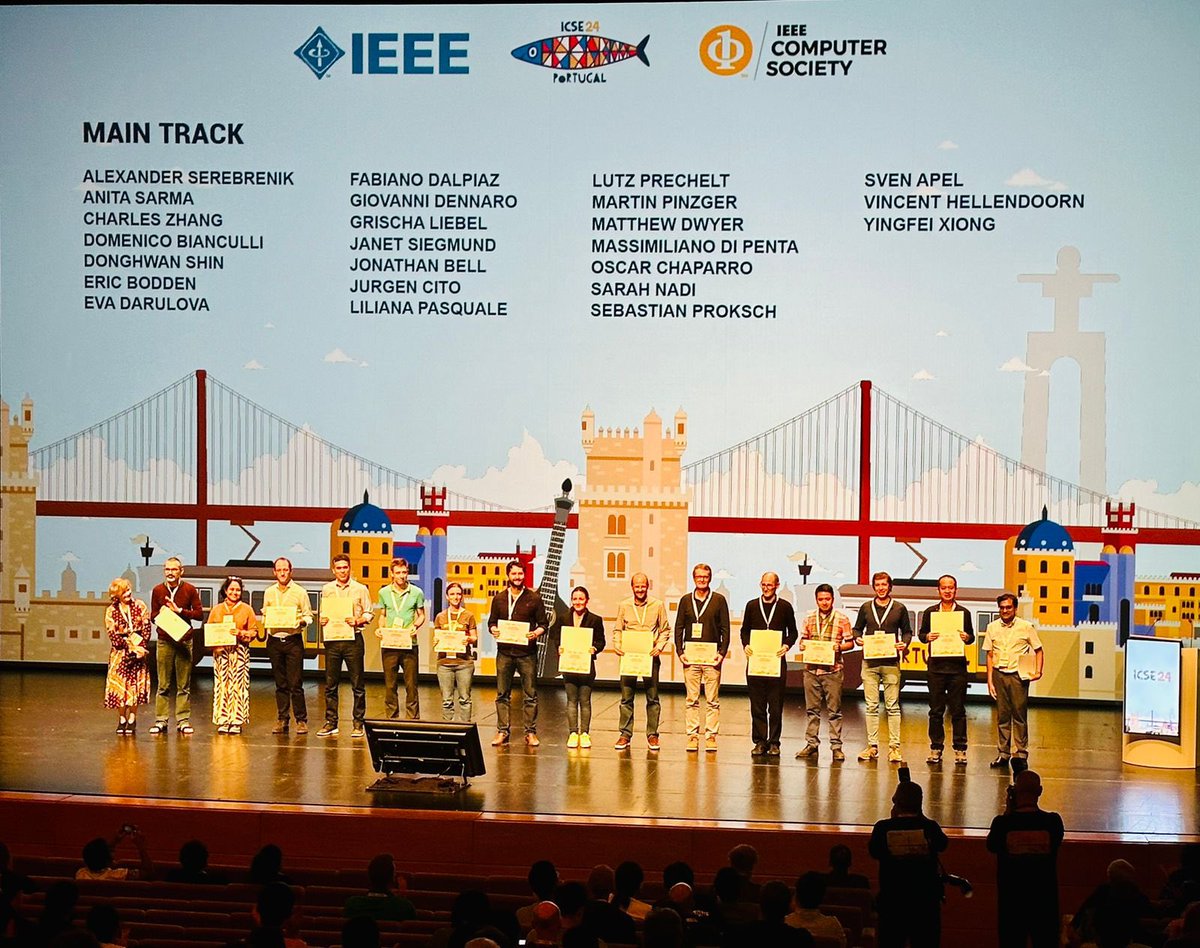 aserebrenik's tweet image. It is a great honor to receive a distinguished reviewer award at @ICSEconf #icse2024 and share the stage with many researchers whose work I truly appreciate and admire.