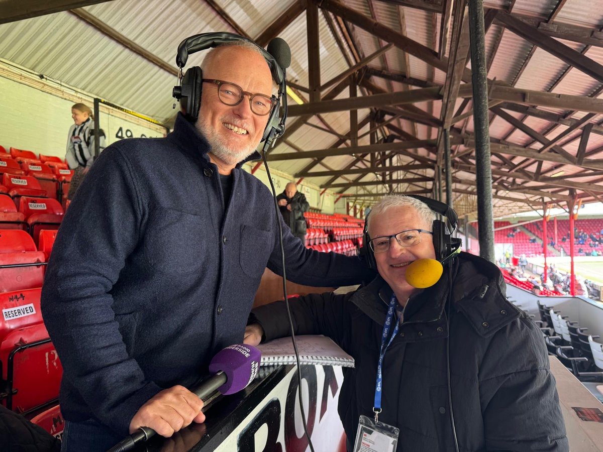 Final interview. Thanks for everything @JohnTondeur 40 years of commentary coming to end. An outstanding job done. I hope someone starts a chant about you today! #gtfc. Pic from @GaryCroft03