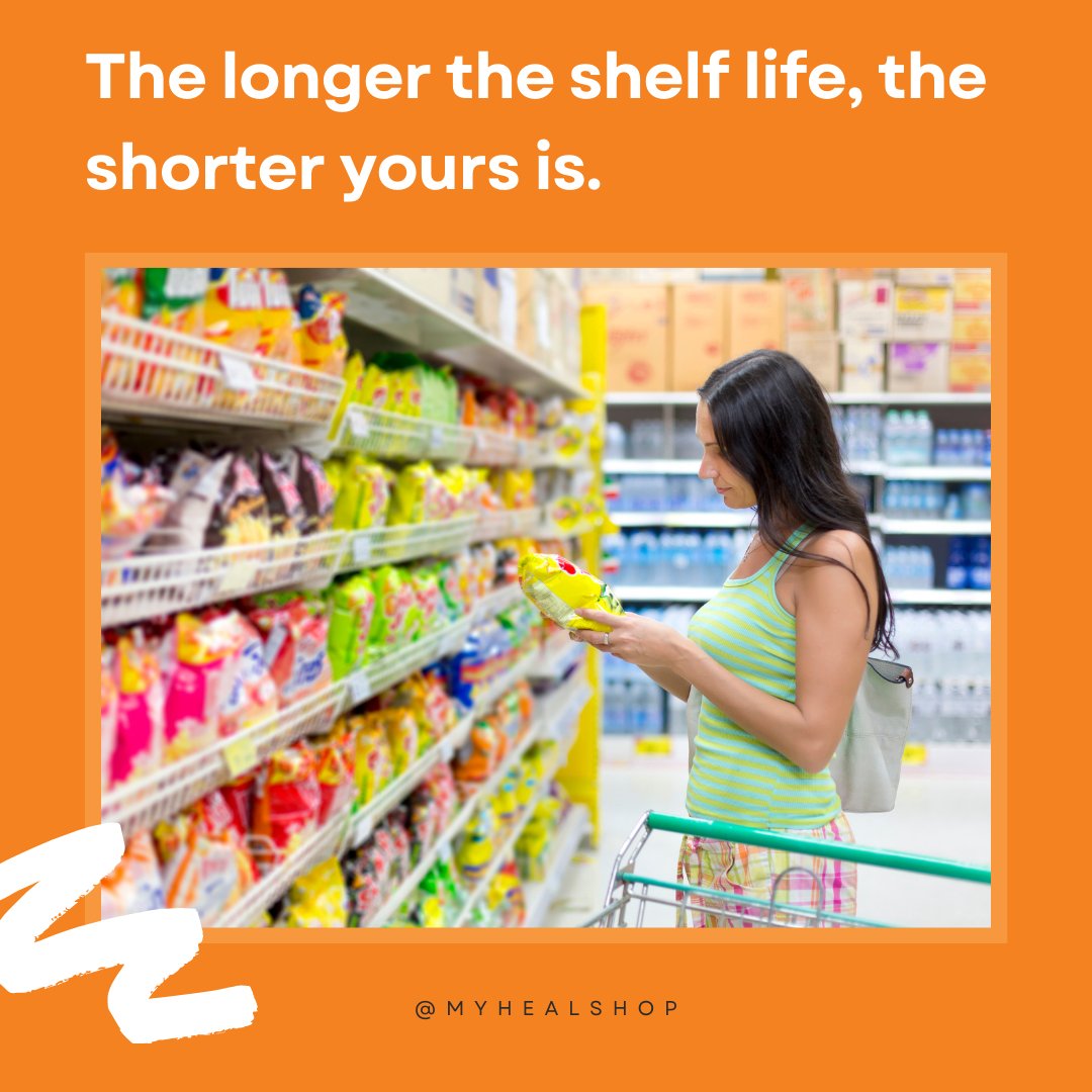 Long shelf life, short-term health? 🥫🚫 Beware of processed foods loaded with preservatives. Opt for fresh, whole foods to nourish your body and protect your well-being. Your health is worth the extra trip to the market. #ChooseFresh #NutritionMatters