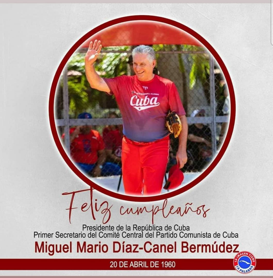 Le deseamos muchas felicidades a al Primer Secretario del Comité Central del Partido y Presidente de la República Miguel Díaz -Canel Bermúdez en su 64 cumpleaños. Un fuerte abrazo. #GenteQueSuma