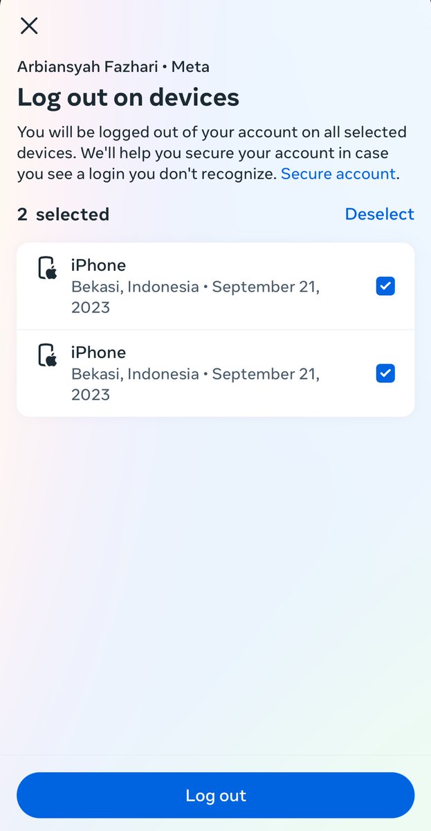 seseverus's tweet photo. Akun ig aku kan kena hack!

- pict 1 itu ada 2 akun: 1 akun aku yg di hack &amp; 1 lagi itu akun gatau siapaaa
- pict 2: ada 2 perangkat yang log in (gabisa aku remove)
- pict 3: kalau remove itu bakalan keluar email dari akun meta https://t.co/V2oh9bxKz9