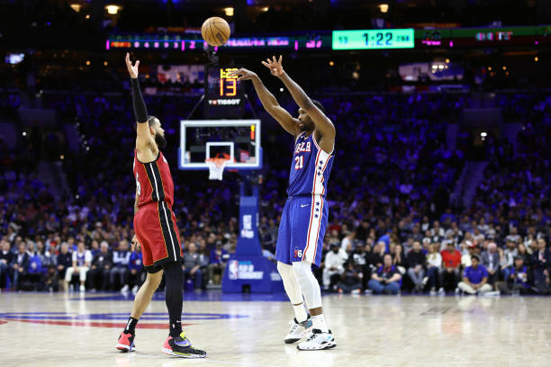 'Joel Embiid is going to have 9 days to play the first 4 games... The Sixers really caught a break with having that much time in this first series to get ready against a very physical Knicks team.' -@BillColarulo on the Sixers Knicks series 📷Tim Nwachukwu/Getty Images