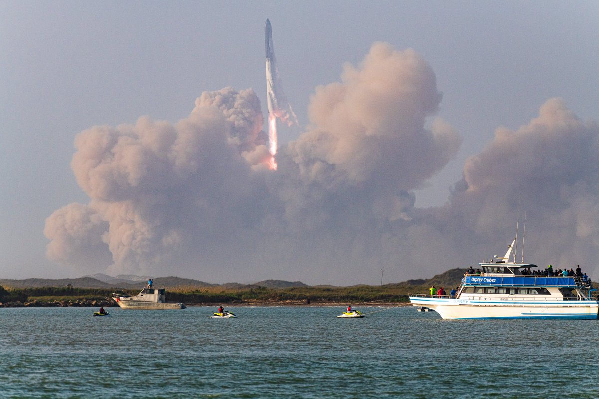 An unforgettable moment in time on the shores of Boca Chica Beach in South Texas. One year ago today, SpaceX launched its massive Starship rocket for the first fully integrated test flight. In the year to follow, they would launch Starship twice more and set ablaze a path forward…