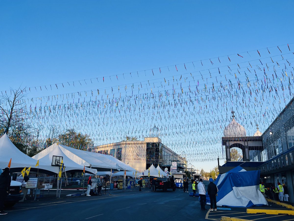 Beautiful morning and set up is well underway for the Surrey Vaisakhi Parade, the largest event of its kind in the world. Over 500,000 people are expected to be along the Parade route