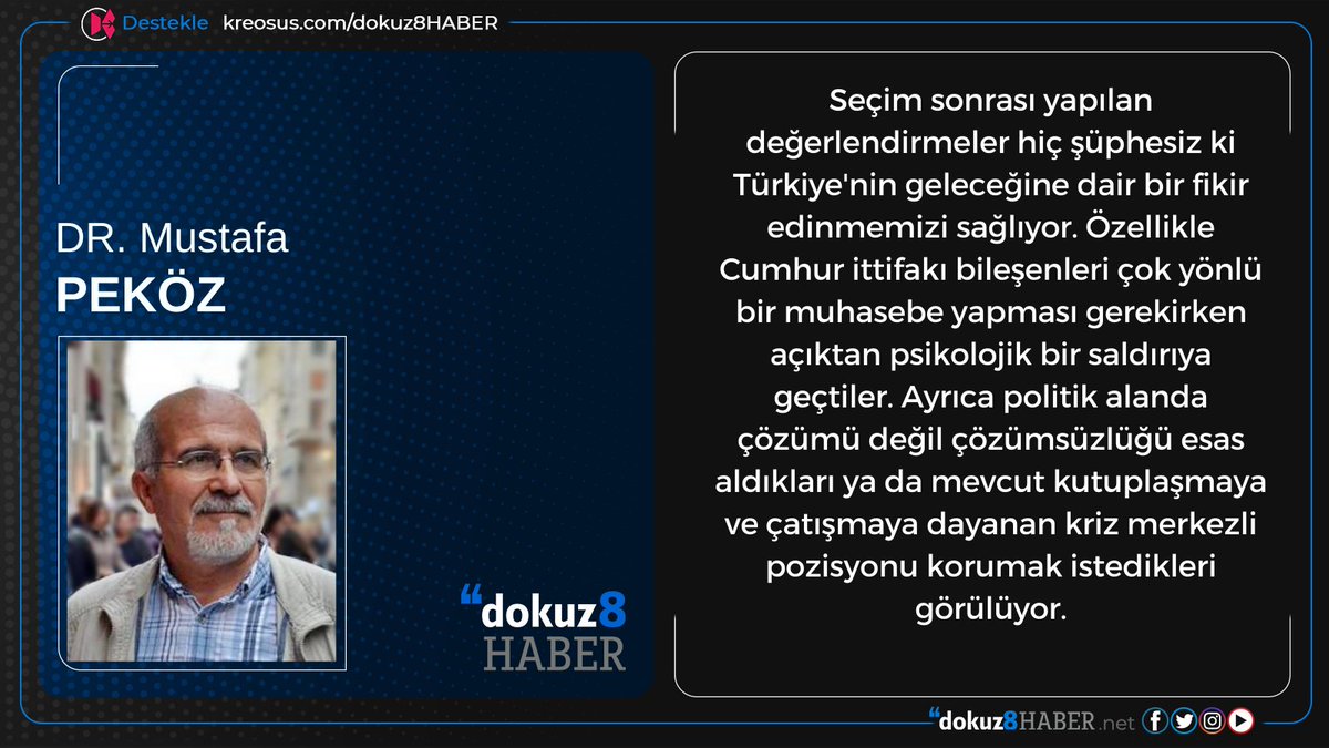 ✏️ Dr. Mustafa Peköz (@mustafapekozz) yazdı:  Cumhurbaşkanı Erdoğan AKP'nin yönünü belirlemede kararsız

#dokuz8Yazı

dokuz8haber.net/cumhurbaskani-…