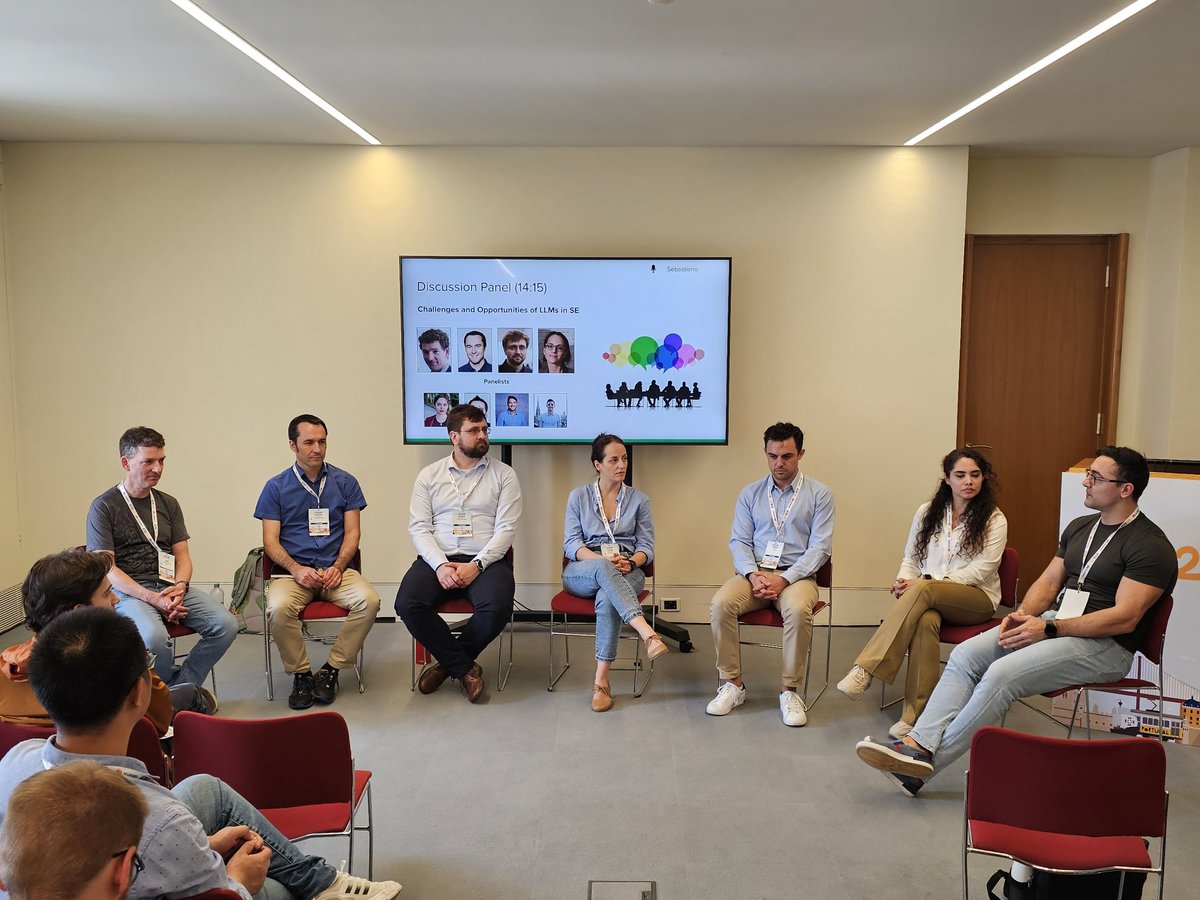 amir_mir93's tweet image. At NLBSE&apos;24, the panel discusses &quot;Challenges &amp;amp; Opportunities of LLMs in Software Engineering&quot;.

#ICSE2024