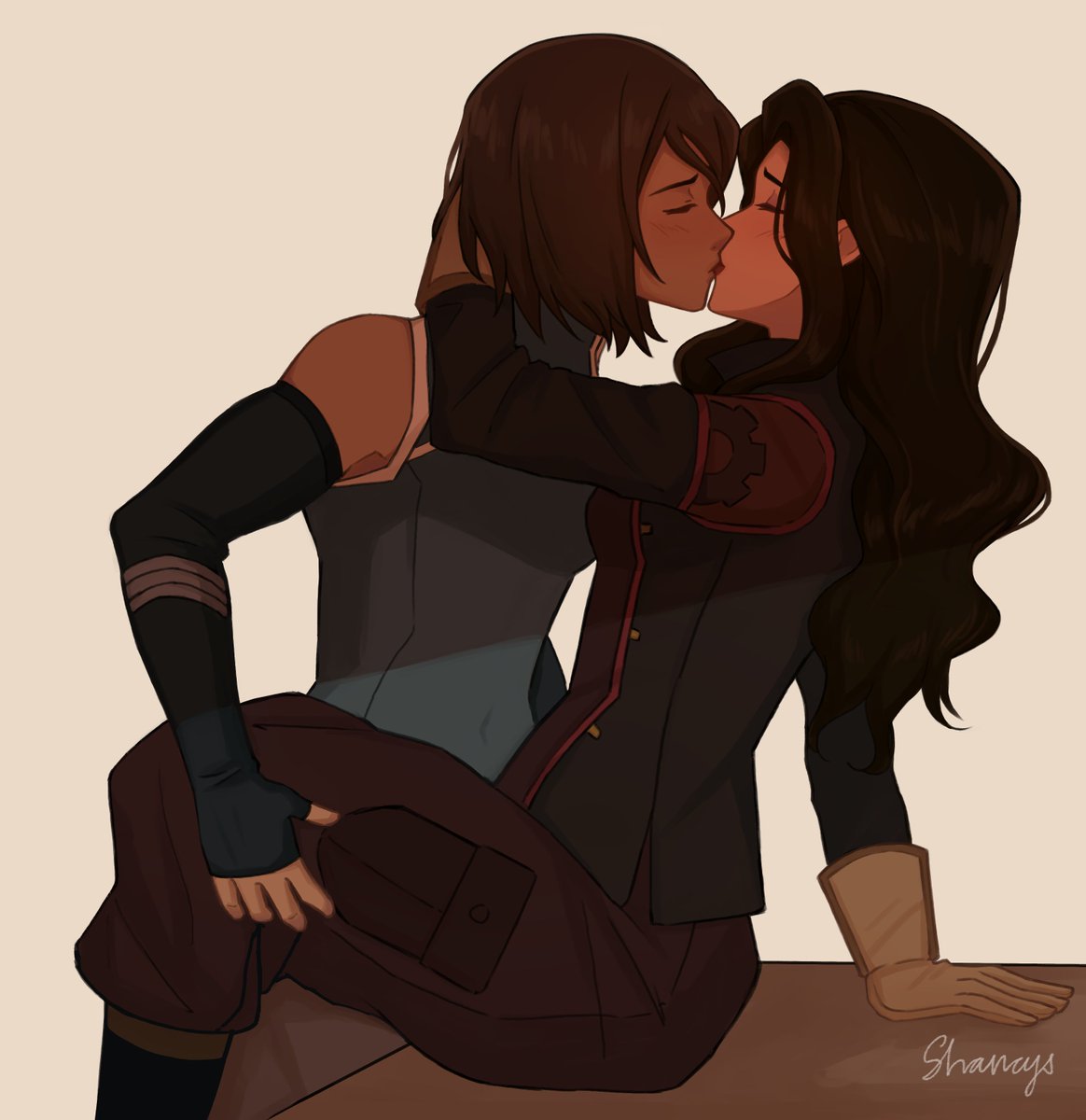 👩‍❤️‍💋‍👩 #korrasami #legendofkorra