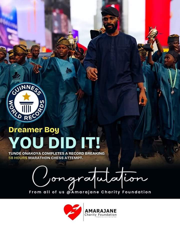 Congratulations champ @Tunde_OD for putting Nigeria on the map of excellence.
#TundeChessMarathon  #Tunde58hoursofChess #Tunde60HoursofChess #BitcoinHalving #Bitcoin