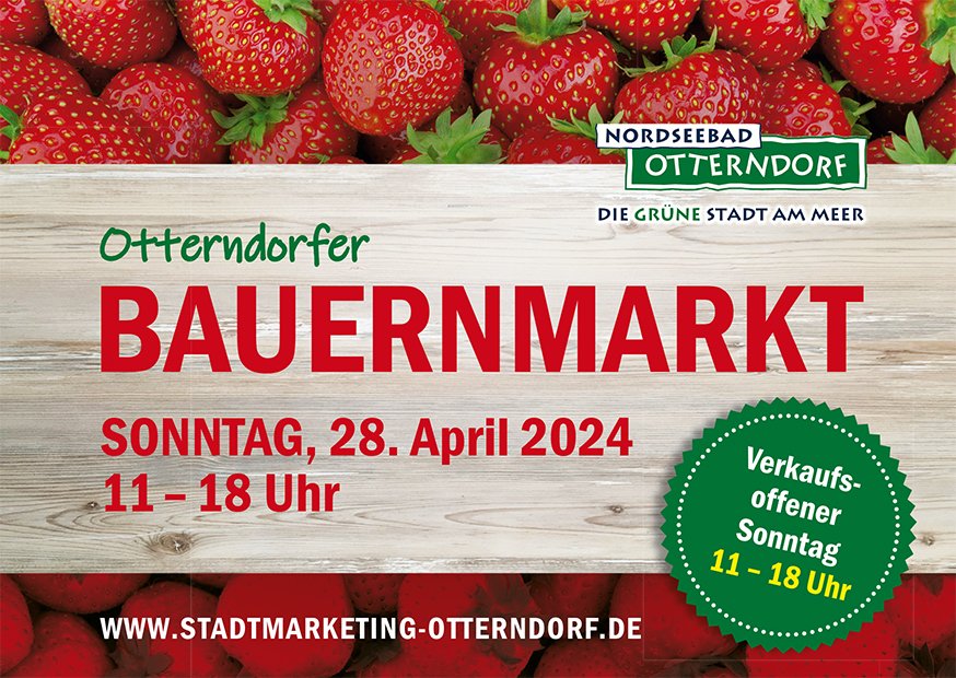 Moin.
Da freuen wir uns jedes Jahr drauf: Bauernmarkt.
Bist du schon mal dabei gewesen? Ein echtes Highlight in Otterndorf.
stadtmarketing-otterndorf.de/veranstaltunge…