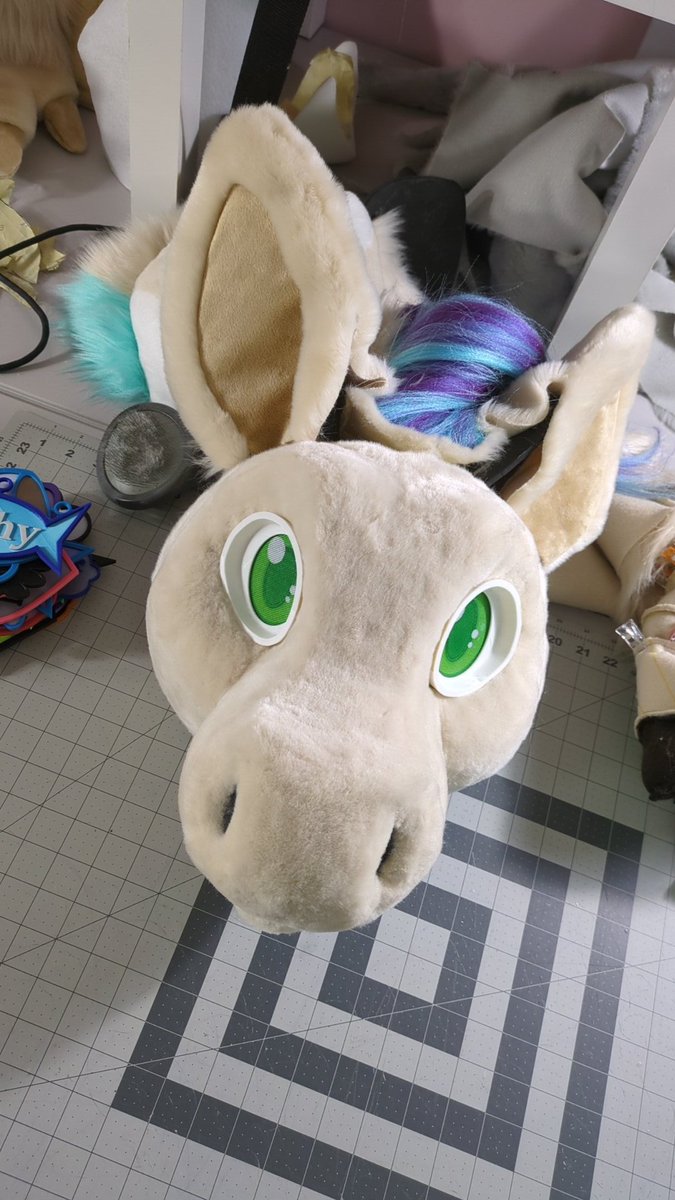 WearCreations's tweet photo. Next week:
.
We will be dropping our first premade fursuit since Megaplex 2022! Looking for a cute cream doggo? Look no further! 
.
Eye blanks, sublimated eyes, and piercings y'all saw at Bewhiskered coming!
.
New dog tags available!
.
Commissions wrapping up/queue moving! https://t.co/LEahHCM2o4