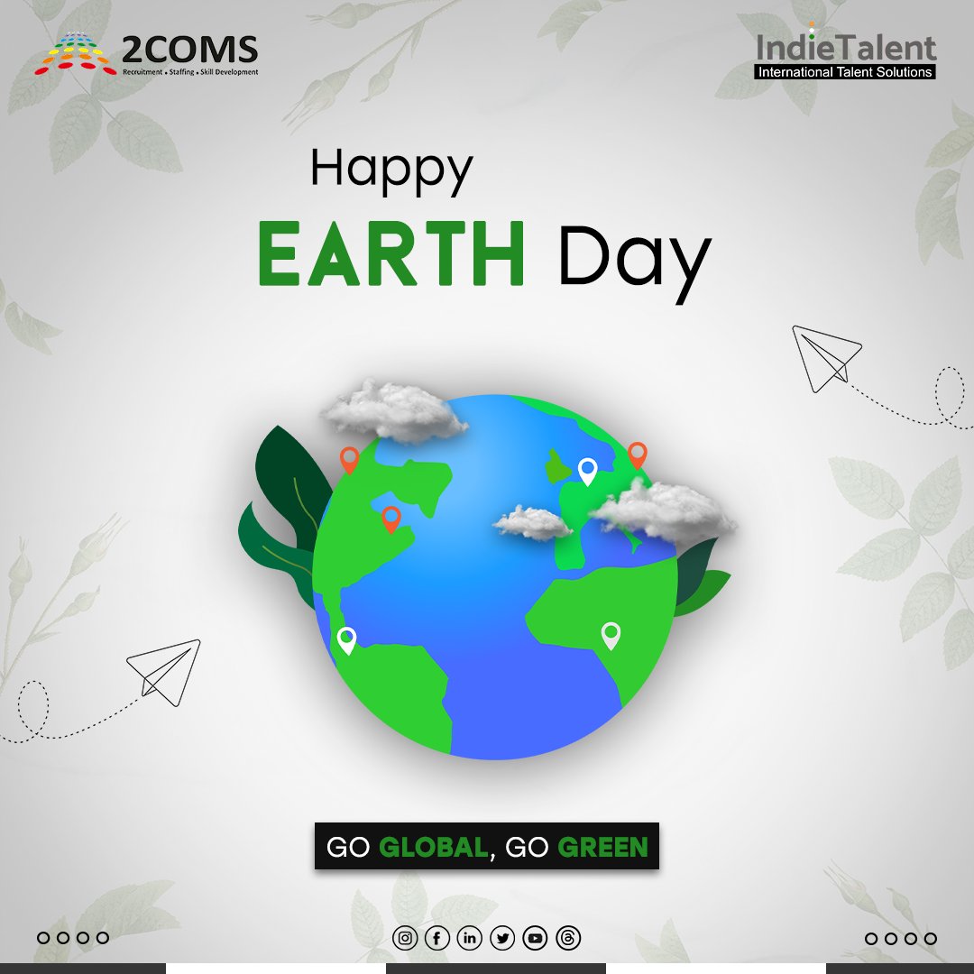 Live your dream, responsibly! Together, let's Go Global, Go Green, and create a more sustainable future for all! #EarthDay #GoGlobalGoGreen #WorkAbroad #IndieTalent