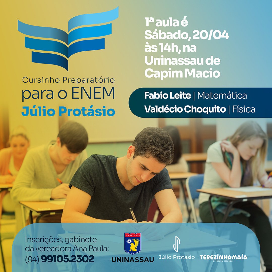 Enem 2024.
23 anos de cursinho gratuito para nossa juventude. 

<a href="/UNINASSAU_/">UNINASSAU</a>