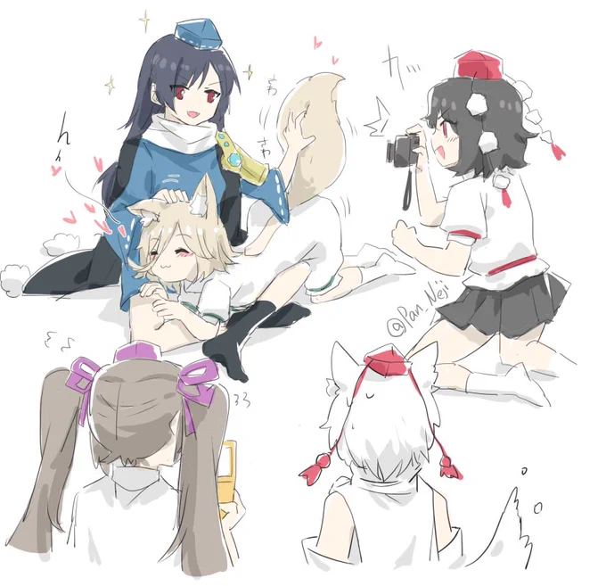 なでなで会( ˇωˇ )#東方project #touhou 