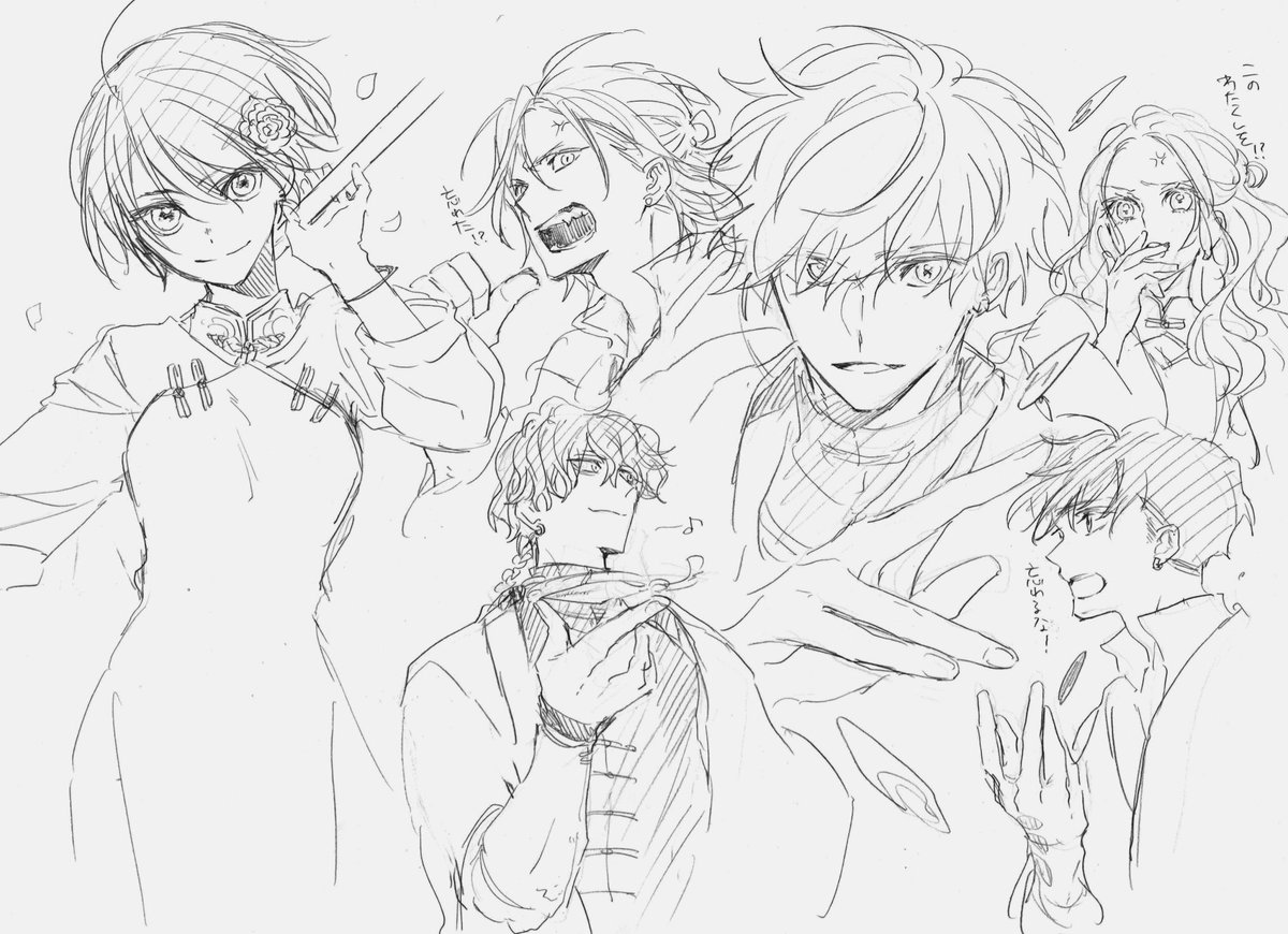 影姫キャラ描けなくなってて震えながら落書きした 