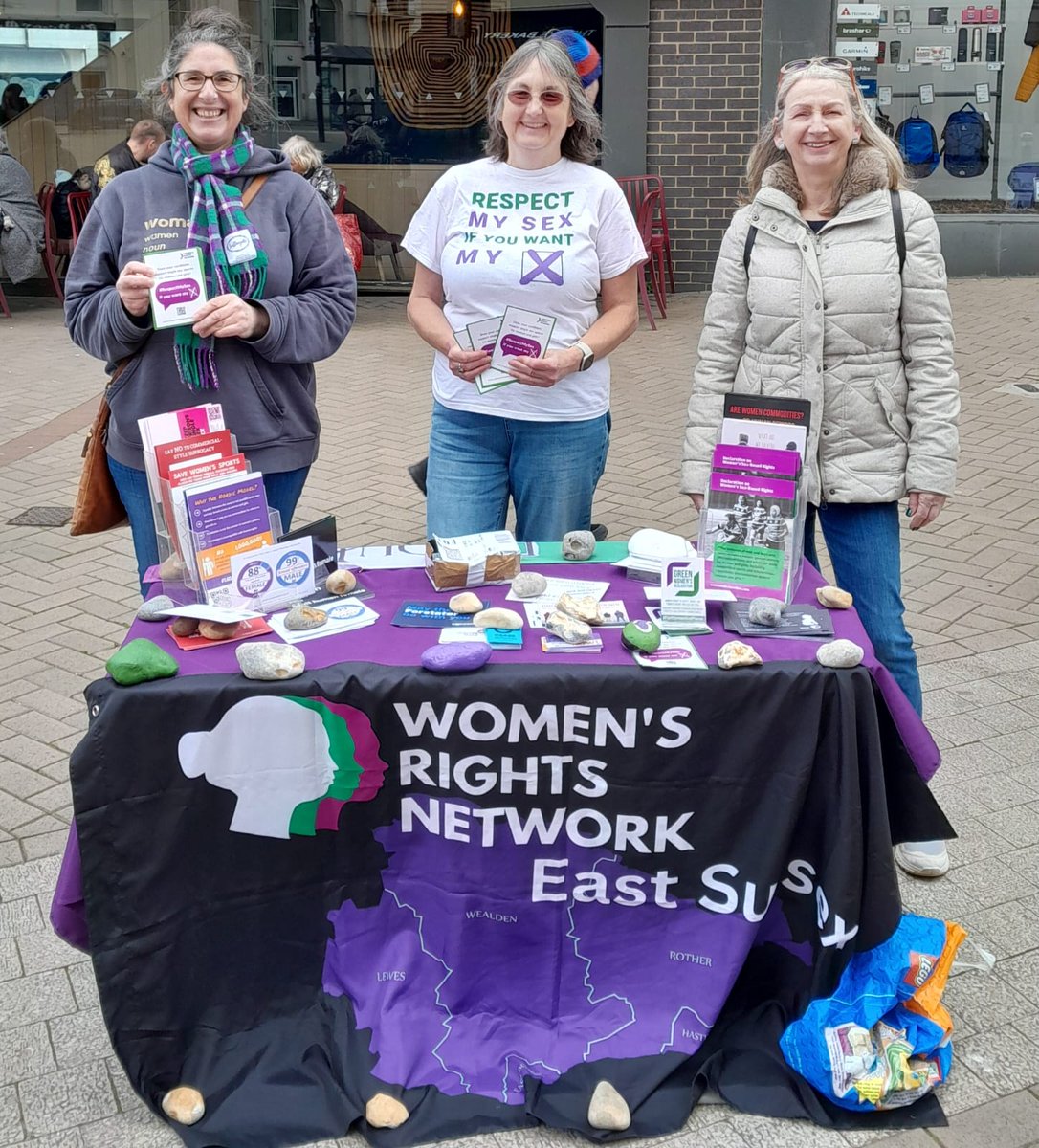 Members of @WRNEastSussex were in #Hastings today, encouraging voters to ask candidates in #LocalElections2024 if they #RespectMySex