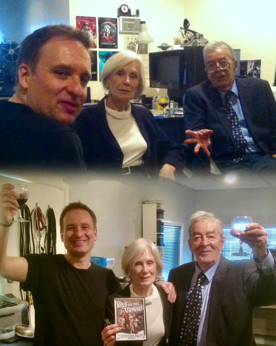 irvingact3's tweet image. At Pinewood Studios in September 2014 I had the great joy and honour of moderating the commentary for the blu ray release of #KissoftheVampire with the leads of the movie, the late #JenniferDaniel and #EdwarddeSouza. Edited and directed by #JimGroom.