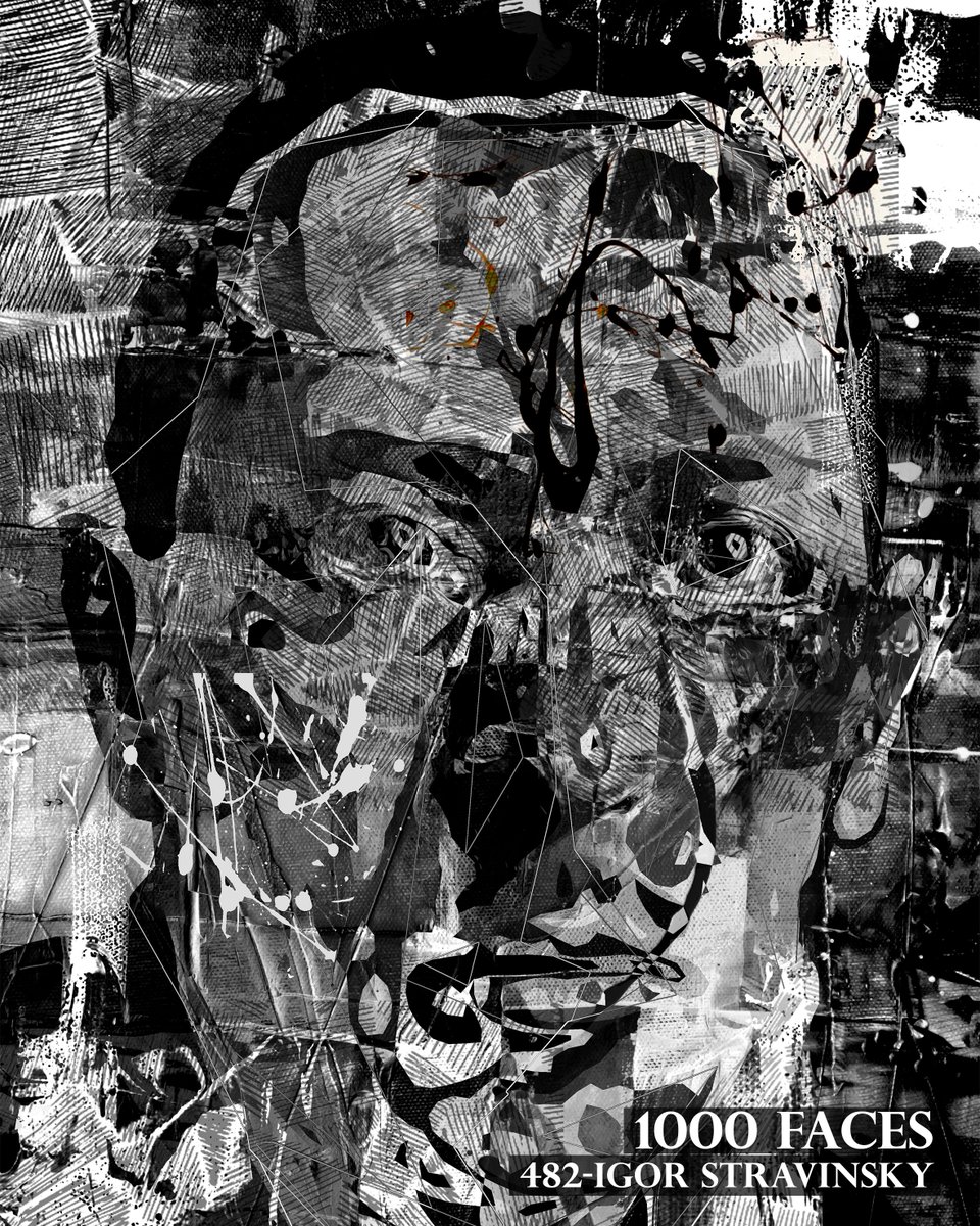 482-Igor Stravinsky 🔸🔷🔷🔸1000 FACES🔸🔷🔷🔸 NFT ART COLLECTION Open sea Link👇 opensea.io/assets/ethereu…