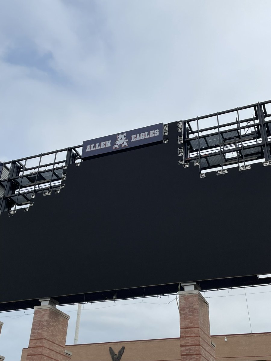 🚨 THIS IS ALLEN🚨 New Scoreboard at THE BEST High School Football Stadium in the Nation is getting closer to being done for the upcoming season! #BTB | #RecruitTheA