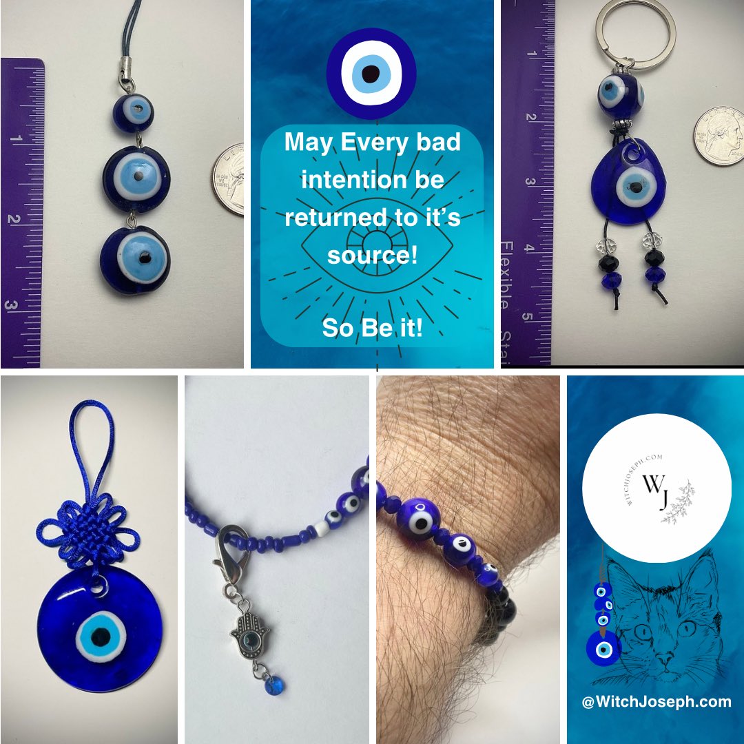 May Every bad intention be returned to its source.  Stay Safe xoxox

#witchyjewelry #witchyvibes #handmadejewelry #witchy #witchythings 
#evileyeprotection   #evileyenecklace #evileyebracelet  #hamsa #handoffatima #hamsahand #evileyejewelry