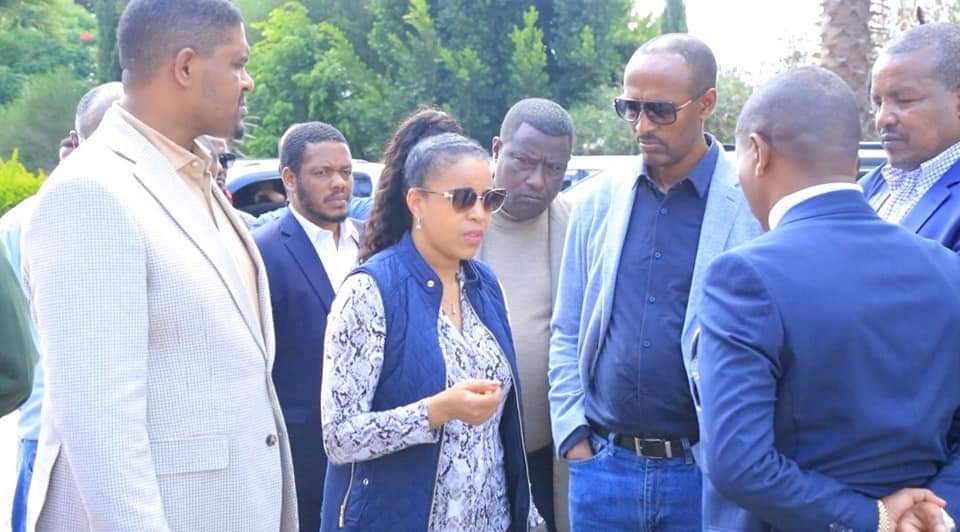 The delegation led by the President of Oromia Region, H.E. @ShimelisAbdisa along with Hon. Minister of Industry @melaku_alebel & Ethio-Telecom CEO Mrs. Frehiwot Tamru, visited various industries located in Sebeta Cluster in Shaggar City.!  #ShaggarCity #EconomicGrowth