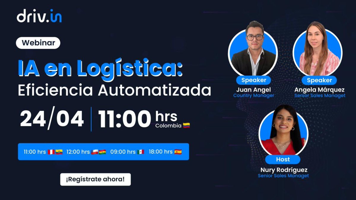 ScmThink's tweet photo. Webinar | Inteligencia Artificial en Logística: Eficiencia Automatizada
📅 miércoles #24abril
11:00 hrs🇨🇴🇵🇪🇪🇨
12:00 hrs 🇨🇱🇻🇪🇧🇴
Leer e inscripción aquí: https://t.co/w0hs2QoGZd
#SCMThink - https://t.co/N0UM31DCnh
#ConsultoríaLMAC 🇨🇱 https://t.co/69rqFEqsZe
