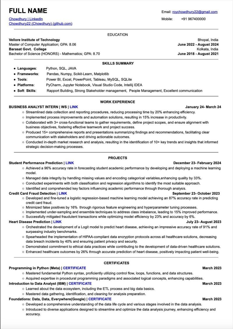 This Resume helped many in getting an interview calls from companies like Google, Microsoft, Amazon, and many more. 💼 I am sharing the exact editable template for this 🤩 To get it:- 1. Follow me (MUST) 2. Like & Retweet 3. Reply 'Resume'