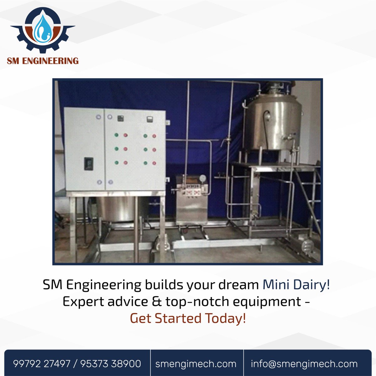 Introducing our mini dairy machine: big dreams in a compact package! 📷📷 Perfect for small-scale dairy processing, turning fresh milk into delicious products like yogurt, cheese, butter, and more
📷 smengimech.com/cheese-process…
📷 +91 9979227497
#smengineering #cheesemaking