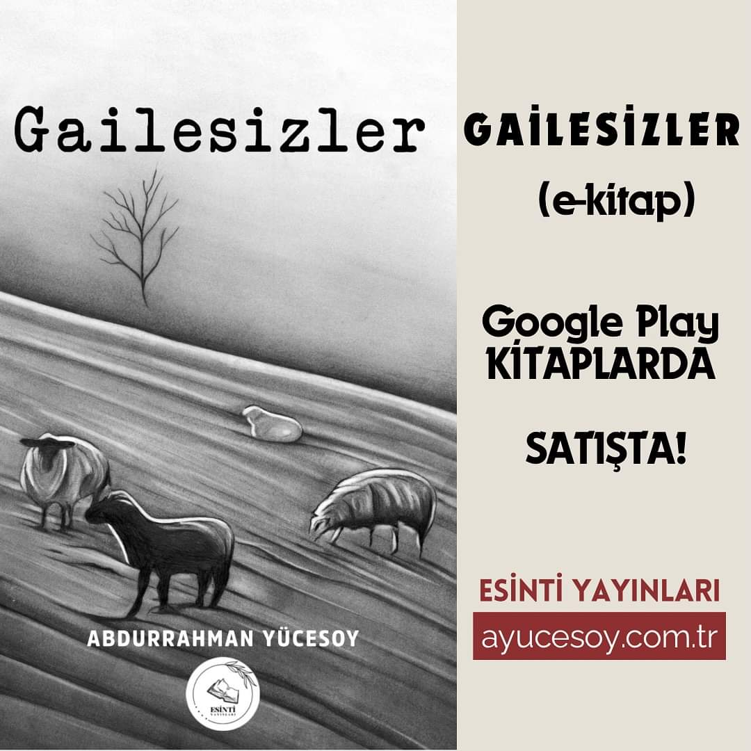 Abdurrahman YÜCESOY ‘un kaleme aldığı ‘GAİLESİZLER’ e-kitap olarak Google Play Kitaplar’da satışta! 

.
.
.

#esintiyayınları #abdurrahmanyücesoy #gailesizler #ekitap #googleplay #kitaptanıtımı #kitapönerisi